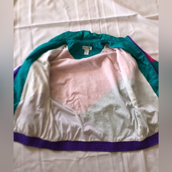 80s Colourful Geometric Windbreaker Jacket - Picture 13 of 13